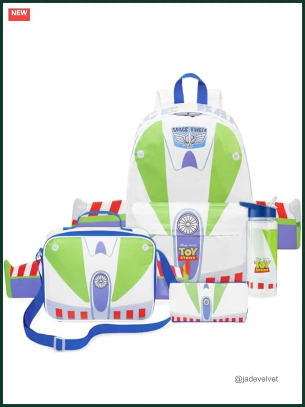 Kids Buzz Lightyear Backpack Set with Lunch Bag Bottle Pencil